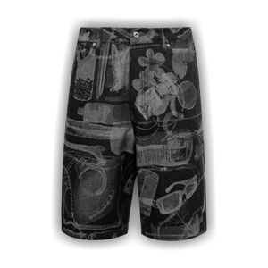 Off-White X-Ray Denim Shorts 'Black/White'