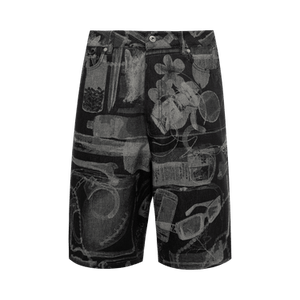 Off-White X-Ray Denim Shorts 'Black/White'