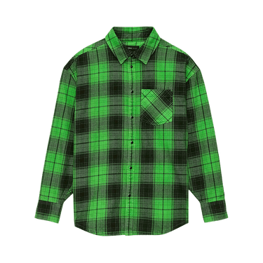 PURPLE BRAND Plaid Western Shirt 'Green'