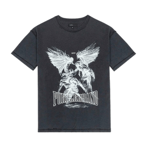 PURPLE BRAND Textured Inside Out Tee 'Black'