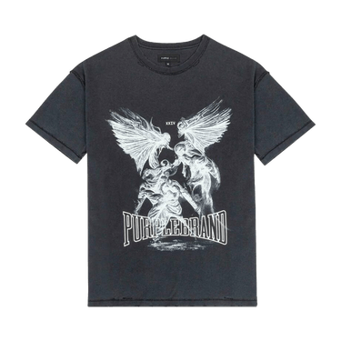 PURPLE BRAND Textured Inside Out Tee 'Black'