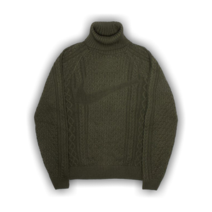 Nike Cable Knit Turtleneck Sweater 'Cargo Khaki'