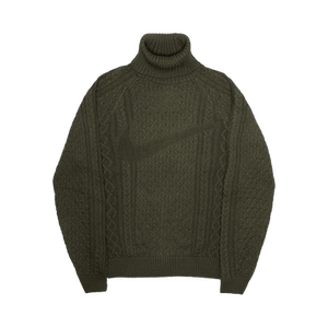 Nike Cable Knit Turtleneck Sweater 'Cargo Khaki'