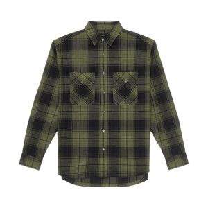 PURPLE BRAND Plaid Flannel Long-Sleeve Shirt 'Green'