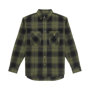 PURPLE BRAND Plaid Flannel Long-Sleeve Shirt 'Green'