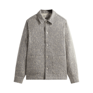 Kith Slub Boucle Boxy Collared Overshirt 'Ink'