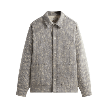 Kith Slub Boucle Boxy Collared Overshirt 'Ink'