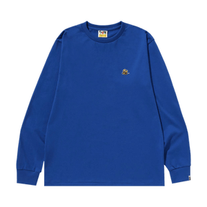 BAPE Bee One Point Long-Sleeve Tee 'Blue'