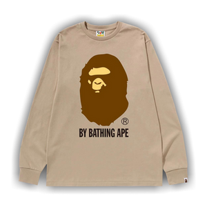 BAPE By Bathing Ape Long-Sleeve Tee 'Beige'