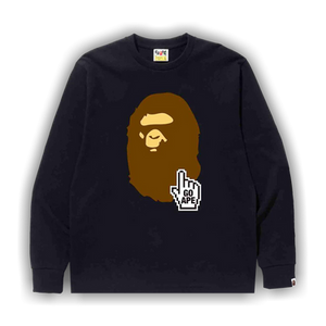 BAPE Go Ape Pointer Long-Sleeve Tee 'Black'