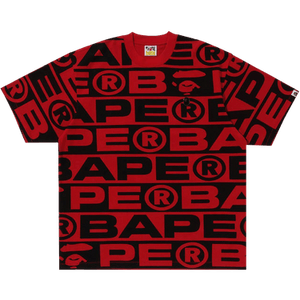 BAPE Lux Sport Pattern Oversized Tee 'Red'