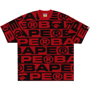 BAPE Lux Sport Pattern Oversized Tee 'Red'