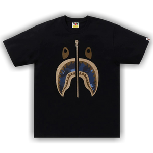 BAPE Color Camo Shark Tee 'Black/Navy'