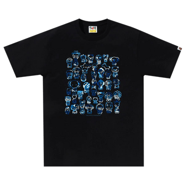 BAPE ABC Camo A To Z Tee 'Black/Blue'
