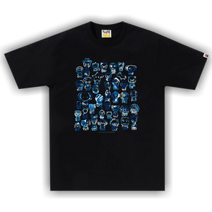 BAPE ABC Camo A To Z Tee 'Black/Blue'