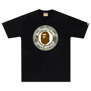 BAPE Layered Line Camo Busy Works Tee 'Black/Beige'