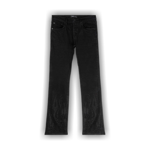 PURPLE BRAND Flamed Flare Jeans 'Black'