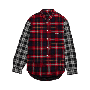 PURPLE BRAND Quilted Plaid Shirt 'Red'