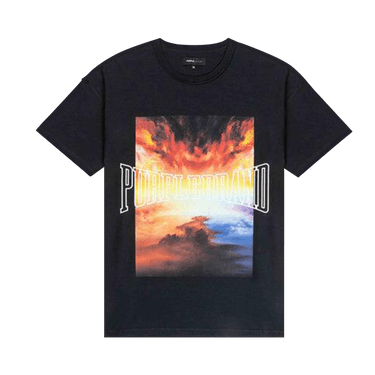 PURPLE BRAND Textured Inside Out Tee 'Black'