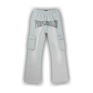 PURPLE BRAND Flared Cargo Sweatpants 'Heather'