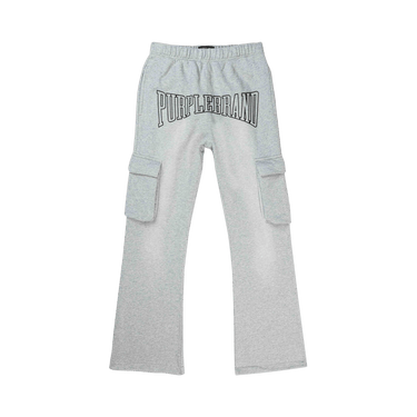 PURPLE BRAND Flared Cargo Sweatpants 'Heather'