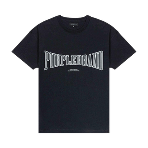 PURPLE BRAND Textured Inside Out Tee 'Black'