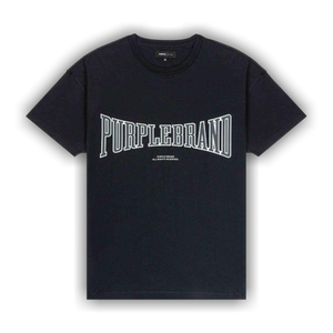 PURPLE BRAND Textured Inside Out Tee 'Black'