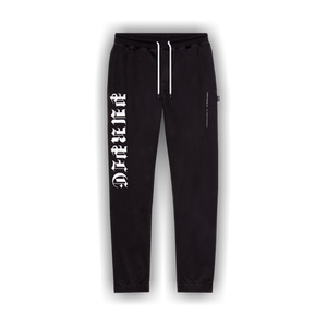 PURPLE BRAND Gothic Wordmark Sweatpants 'Black'
