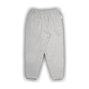 Nike Solo Swoosh Fleece Pants 'Dark Grey Heather/White'