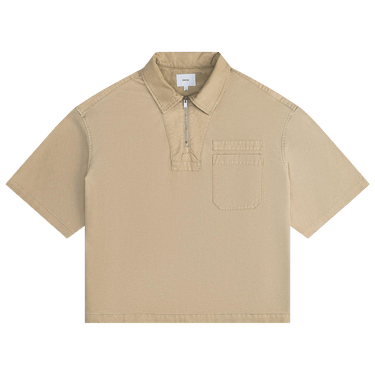 Rhude Boxy Half Zip Spray Short-Sleeve Shirt 'Khaki'