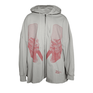 Rick Owens Ron Jumbo Peter Jacket 'Pearl/Cardinal Red'
