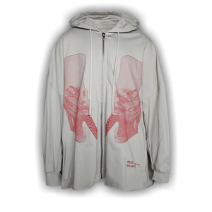Rick Owens Ron Jumbo Peter Jacket 'Pearl/Cardinal Red'
