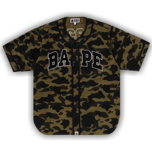 BAPE 1st Camo Baseball Shirt 'Green'