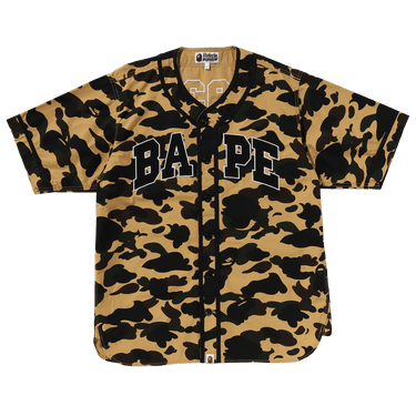 BAPE 1st Camo Baseball Shirt 'Yellow'