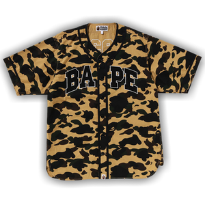 BAPE 1st Camo Baseball Shirt 'Yellow'
