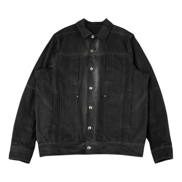 Rick Owens Denim Lido Work Jacket 'Dark Dust'