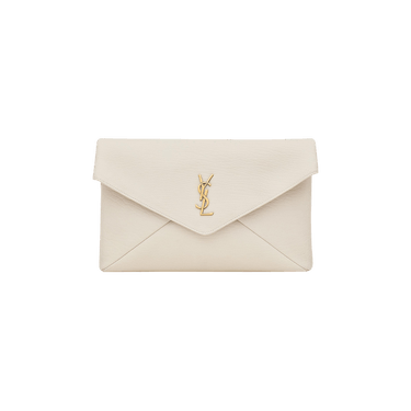 Saint Laurent Cassandre Large Envelope Pouch 'Soft Cream'
