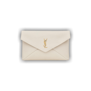 Saint Laurent Cassandre Large Envelope Pouch 'Soft Cream'