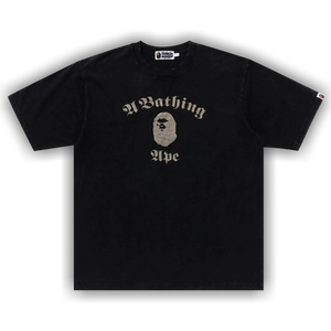BAPE A Bathing Ape Overdye Relaxed Fit Tee 'Black'