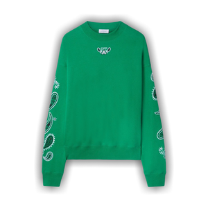 Off-White Bandana Arrow Skate Crewneck 'Green/White'