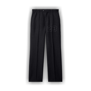 Off-White 23 Print Pinstriped Slim Cut Trousers 'Blue'