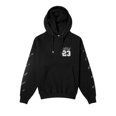 Off-White 23 Logo Skate Hoodie 'Black/White'