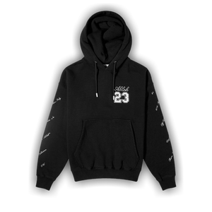 Off-White 23 Logo Skate Hoodie 'Black/White'