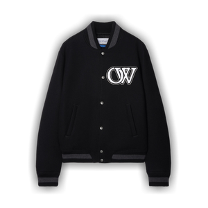 Off-White Varsity Bomber Jacket 'Black/White'