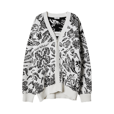 Off-White Tattoo All Over Knit Cardigan 'White/Black'