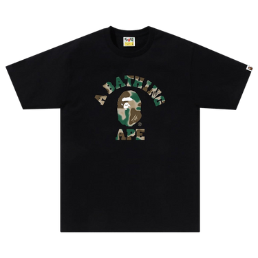 BAPE Liquid Camo College Tee 'Black/Olive Drab'