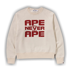 BAPE Ape Shall Never Kill Ape Crewneck 'Ivory'