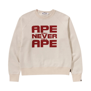 BAPE Ape Shall Never Kill Ape Crewneck 'Ivory'