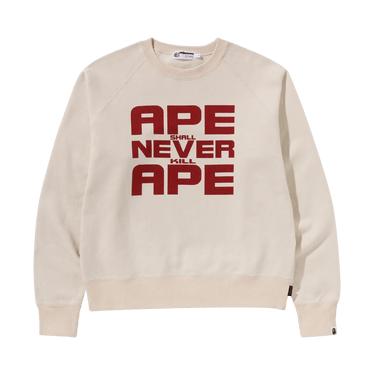 BAPE Ape Shall Never Kill Ape Crewneck 'Ivory'
