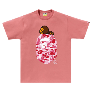 BAPE ABC Camo Milo On Big Ape Tee 'Pink/Pink'
